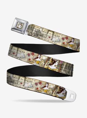 Disney Beauty And The Beast Belle Sketch Poses Story Script Youth Seatbelt Belt