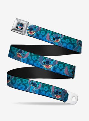 Disney Lilo & Stitch Expressions Hibiscus Collage Youth Seatbelt Belt