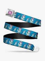 Disney Lilo & Stitch Scrump 2 Poses Hibiscus Flowers Youth Seatbelt Belt