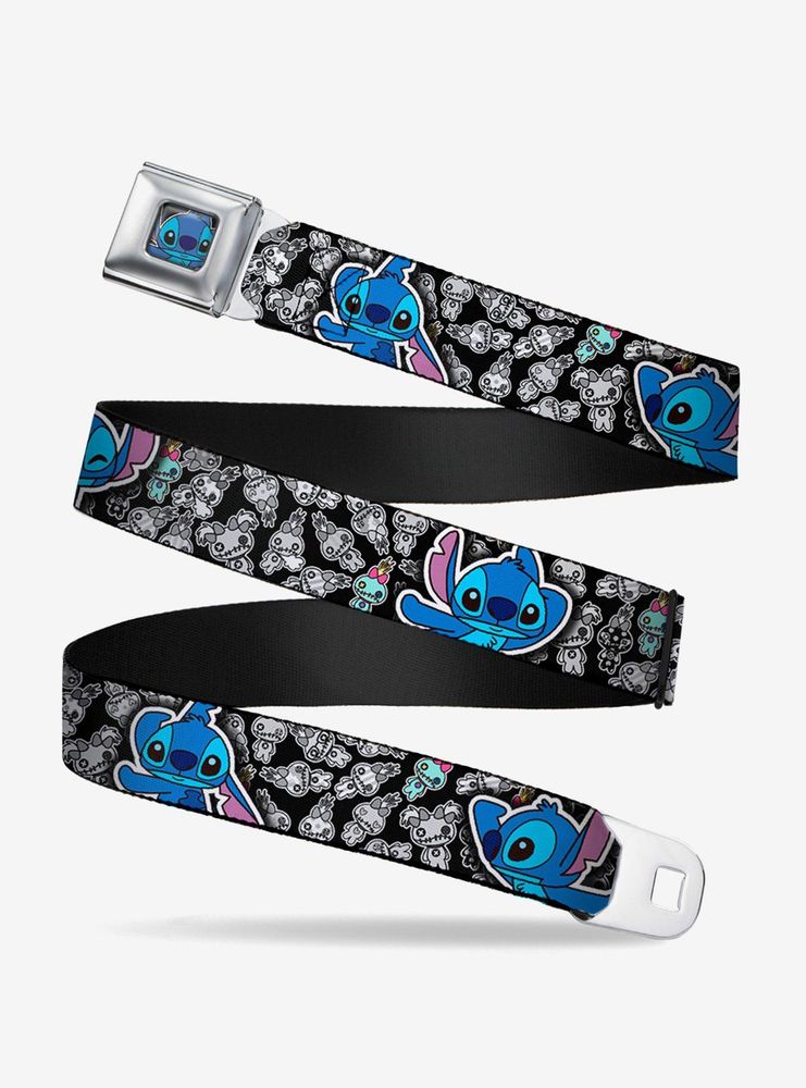 Disney Lilo & Stitch Stitch Poses Mini Scrump Scattered Youth Seatbelt Belt