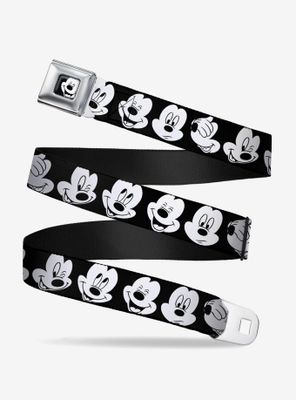 Disney Mickey Mouse Expressions Close Up Youth Seatbelt Belt