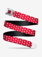 Disney Minnie Mouse Polka Dot Mini Silhouette Youth Seatbelt Belt