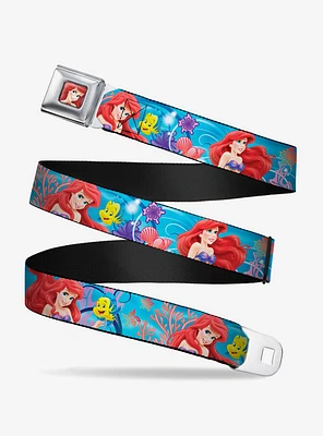 Disney The Little Mermaid Ariel Flounder Vivid Underwater Poses Youth Seatbelt Belt