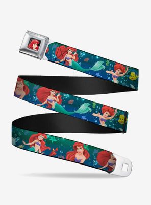 Disney The Little Mermaid Ariel Poses Flounder Youth Seatbelt Belt