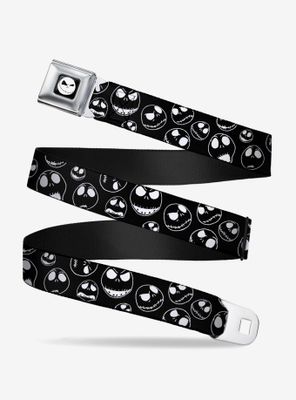 Disney The Nightmare Before Christmas Jack Outline Expressions Scattered Youth Seatbelt Belt