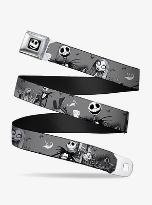 Disney The Nightmare Before Christmas Jack Sally Cemetery Scene Youth Seatbelt Belt