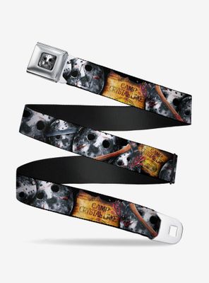 Friday The 13Th Welcome To Camp Crystal Lake Jason Mask Axe Youth Seatbelt Belt