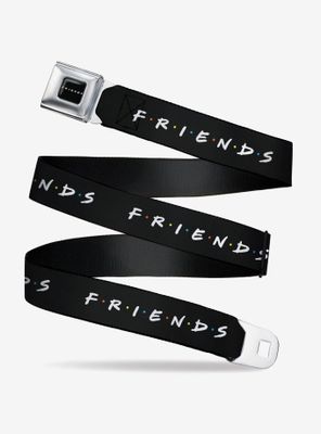 Friends Logo Black White Multi Color Youth Seatbelt Belt