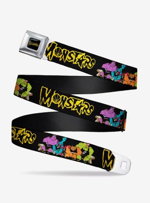Space Jam Monstars Logo 5 Character Group Pose Youth Seatbelt Belt