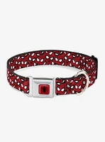 Marvel Spider-Man Scattered Eyes Dog Collar Seatbelt Buckle