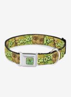 Marvel Baby Groot Pose Face I Am Dog Collar Seatbelt Buckle