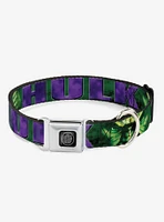 Marvel Hulk Face Close Up Action Pose Dog Collar Seatbelt Buckle