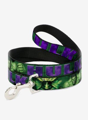 Marvel Hulk Face Close Up Action Pose Dog Leash