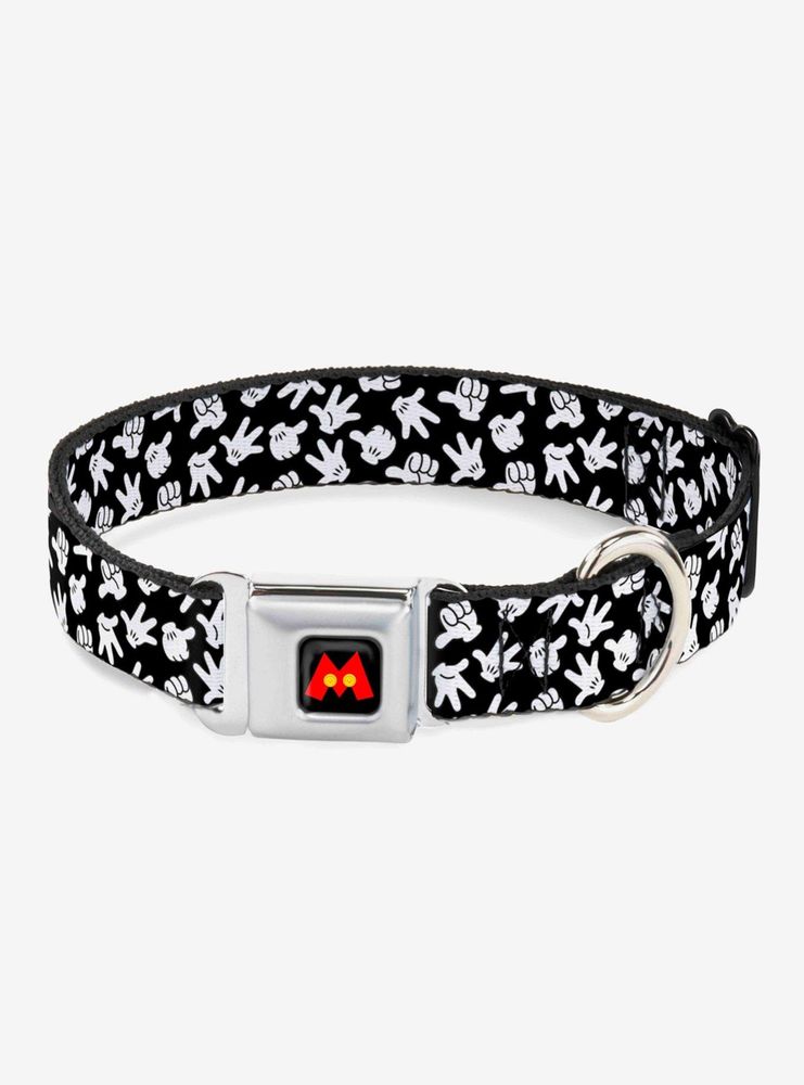 Disney Mickey Mouse Hand Gestures Scattered Dog Collar Seatbelt Buckle