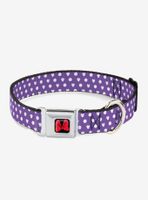 Disney Minnie Mouse Bow Ears Monogram Dots Dog Collar Seatbelt Buckle