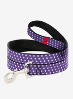 Disney Minnie Mouse Bow Ears Monogram Dots Dog Leash