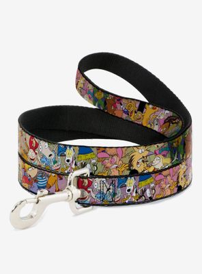 Nickelodeon 90's Rewind Character Mash Up Collage Dog Leash
