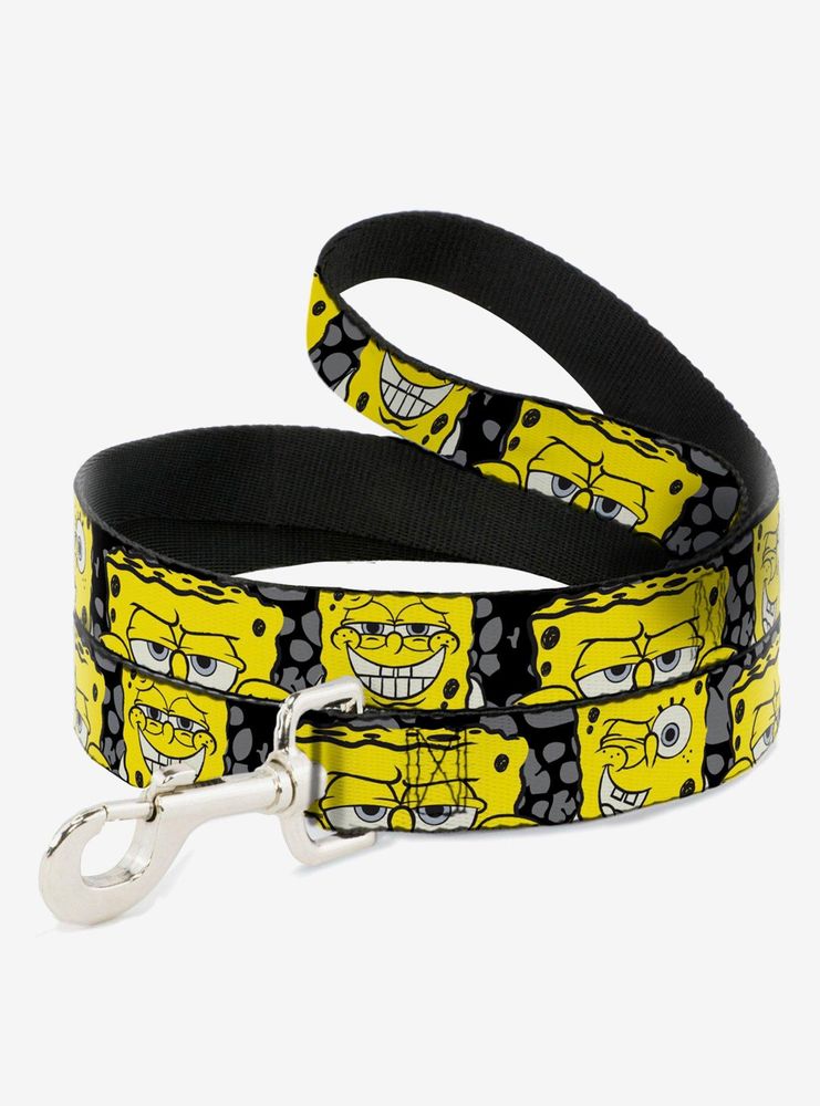 SpongeBob Close Up Expressions Dog Leash