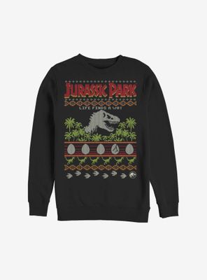 Jurassic Park Cross Stitch Christmas Pattern Sweatshirt