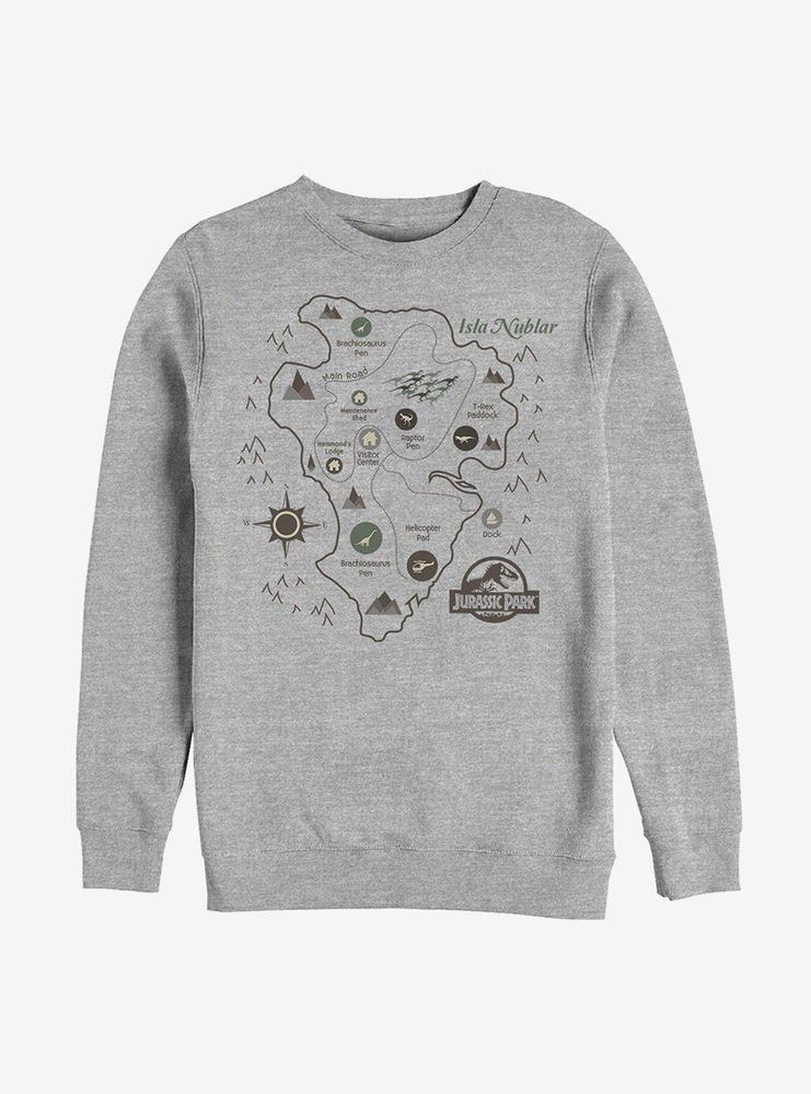 Jurassic Park Map Sweatshirt