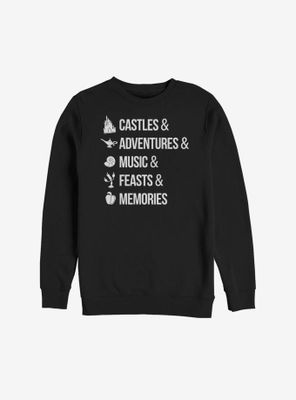 Disney Princesses Icons Castles And Sweatshirt