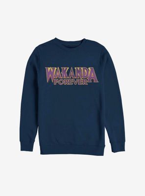 Marvel Black Panther Purple Wakanda Forever Sweatshirt
