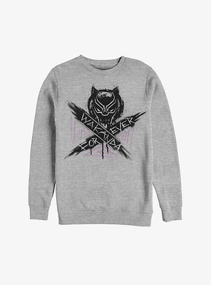Marvel Black Panther Wakanda Forever Paint Sweatshirt