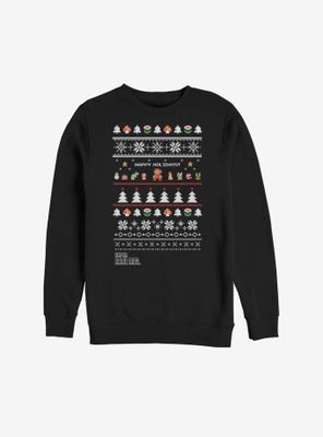 Nintendo Super Mario Christmas Pattern Sweatshirt