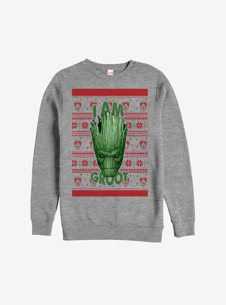 Marvel Guardians Of The Galaxy Groot Christmas Pattern Sweatshirt