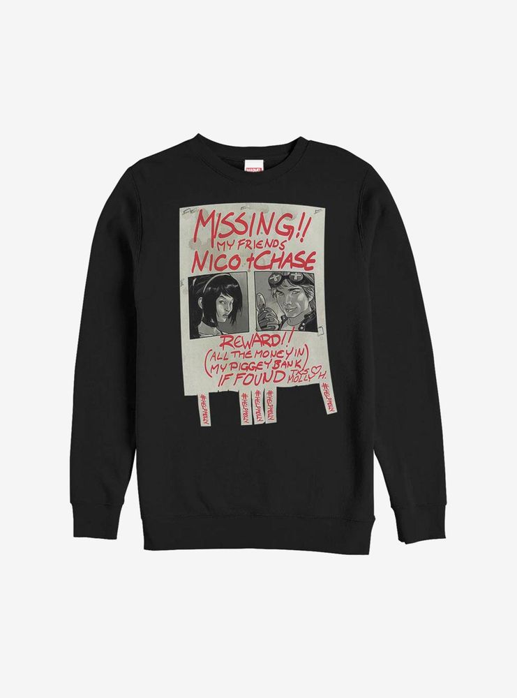 Marvel Runaways Nico And Chase Missing Sweatshirt