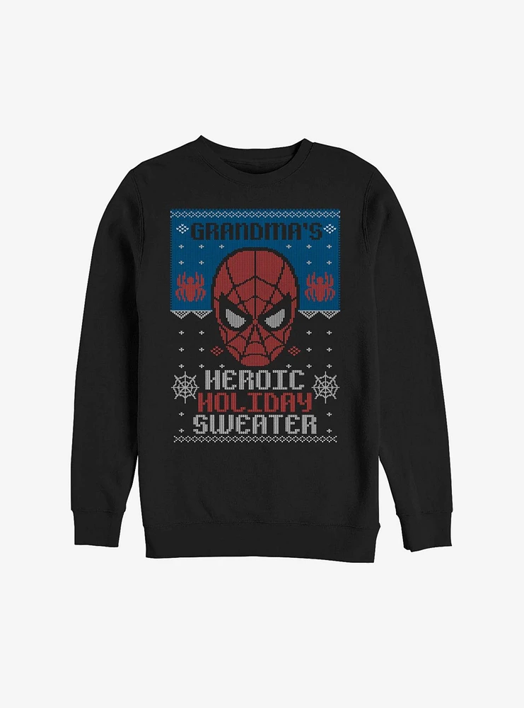 Marvel Spider-Man Grandma's Heroic Holiday Sweater Sweatshirt