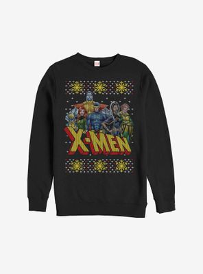 Marvel X-Men Group Christmas Pattern Sweatshirt