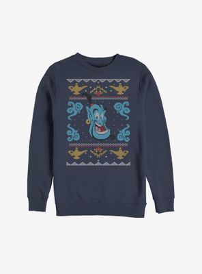 Disney Aladdin Genie Christmas Pattern Sweatshirt