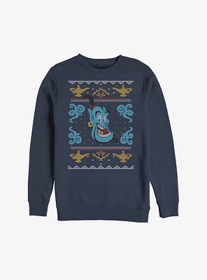 Disney Aladdin Genie Christmas Pattern Sweatshirt