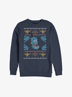 Disney Aladdin Genie Christmas Pattern Sweatshirt