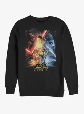 Star Wars Episode VII The Force Awakens Saturated Poster Sweatshirt