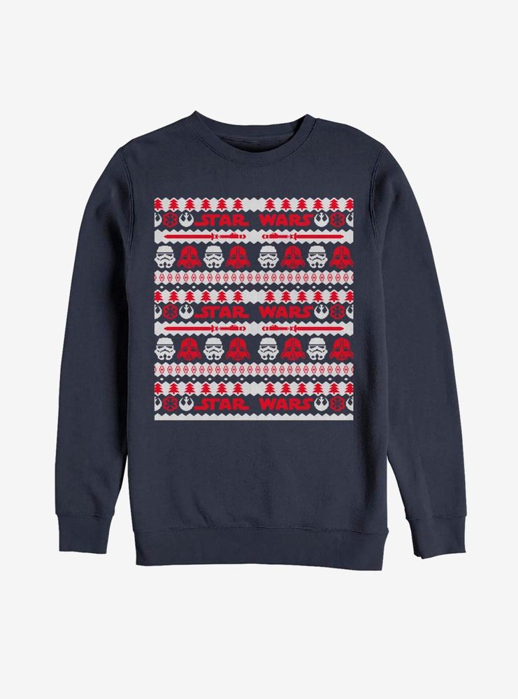 Star Wars Dark Side Icons Christmas Pattern Sweatshirt