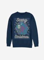 Disney Pixar Monsters, Inc. Scary Christmas Pattern Sweatshirt