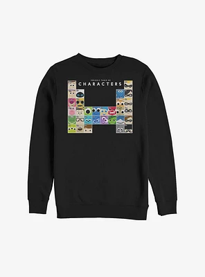 Disney Pixar Periodic Table Of Characters Sweatshirt