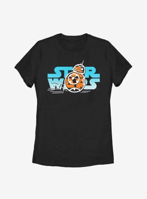 Star Wars Episode IX The Rise Of Skywalker BB-8 Foil Womens T-Shirt