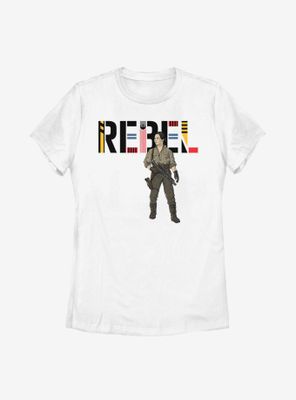 Star Wars Episode IX The Rise Of Skywalker Rebel Rose Womens T-Shirt