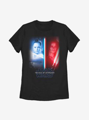Star Wars Episode IX The Rise Of Skywalker Split Rey Womens T-Shirt