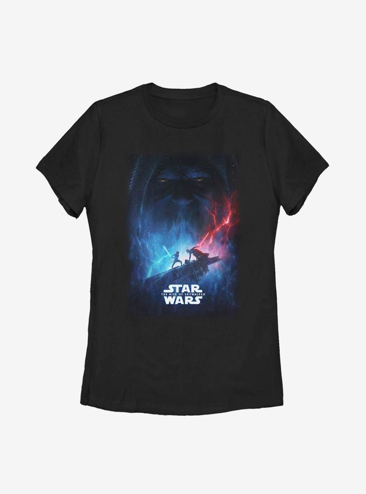 Star Wars Episode IX The Rise Of Skywalker Battle Poster Womens T-Shirt