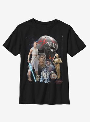 Star Wars Episode IX The Rise Of Skywalker Galaxy Heroes Youth T-Shirt