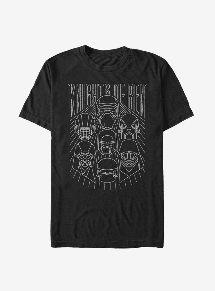 Star Wars Episode IX The Rise Of Skywalker Knights Ren Helmets T-Shirt