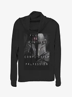 Star Wars The Mandalorian Bounty Overlay Cowlneck Long-Sleeve Womens Top