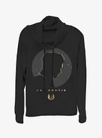 Star Wars Jedi Fallen Order Cal Kestis Gold Cowlneck Long-Sleeve Womens Top