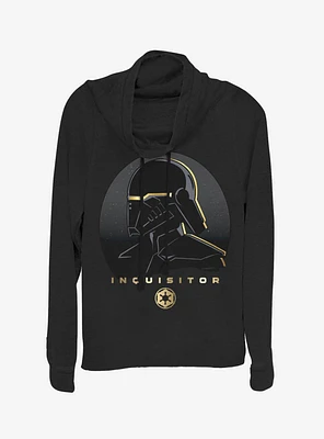 Star Wars Jedi Fallen Order Inquisitor Gold Cowlneck Long-Sleeve Womens Top