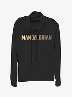 Star Wars The Mandalorian Logo Cowlneck Long-Sleeve Womens Top