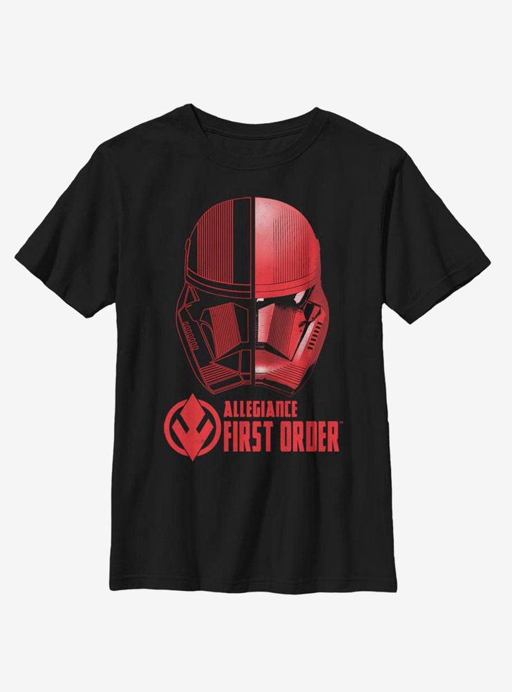 Star Wars Episode IX The Rise Of Skywalker Split Sith Trooper Youth T-Shirt